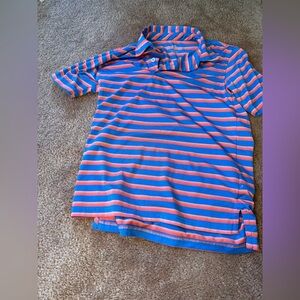 Southern Tide Vibrant Blue and Coral Shirt